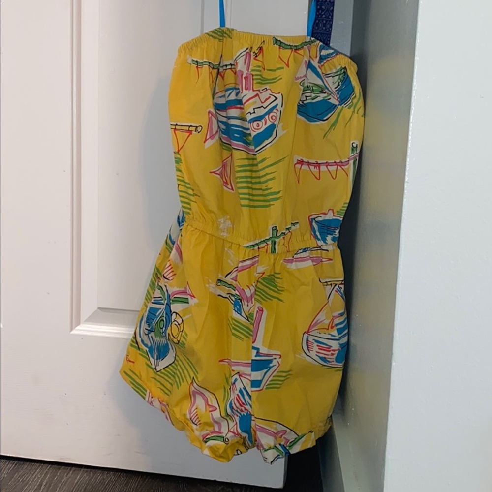 yellow sailboat romper